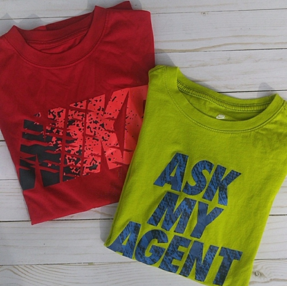 Boy's Lot of 2 Nike Athletic Shirts Drifit Medium